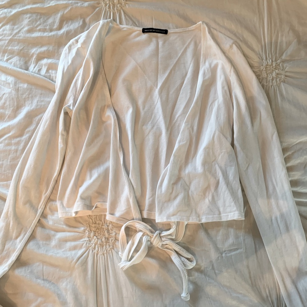 Brandy Melville White Tie Cardigan